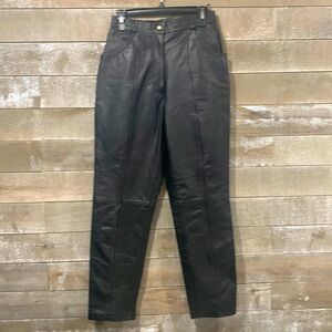 Genuine vintage leather high rise biker concert club pants styles To Go size 10